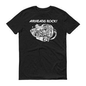 Air Heads Rock BMW Black T Shirt