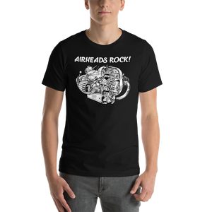 Air Heads Rock BMW Black T Shirt