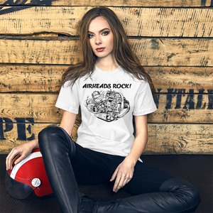 Air Heads Rock BMW White T Shirt
