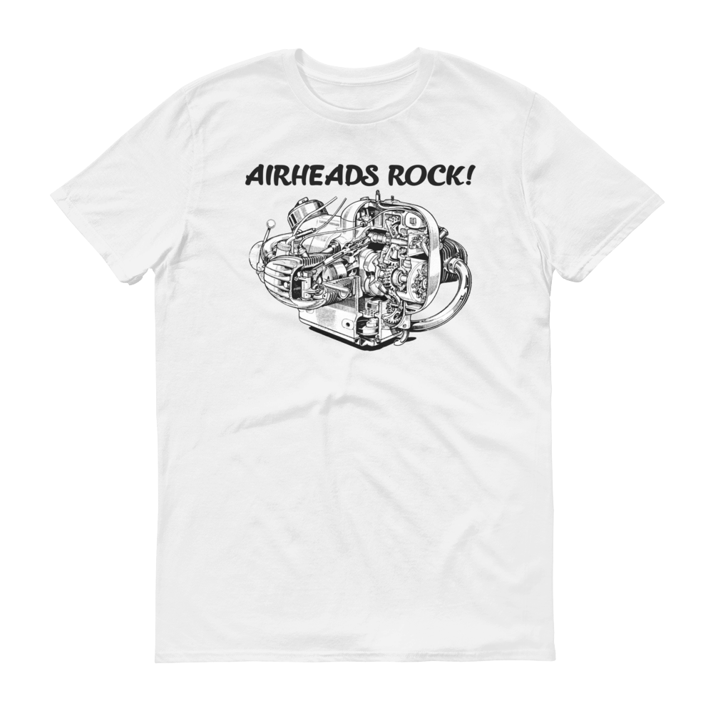 Air Heads Rock BMW White T Shirt