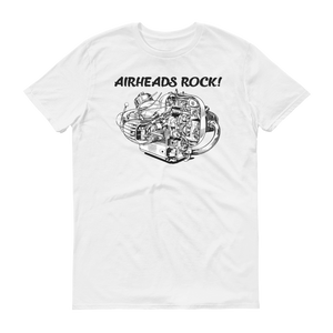 Air Heads Rock BMW White T Shirt