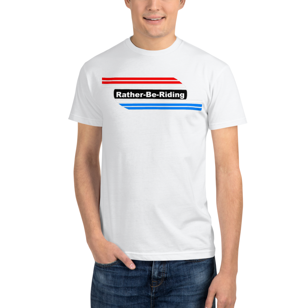 AMF HD Style Rather Be Riding Logo White T Shirt