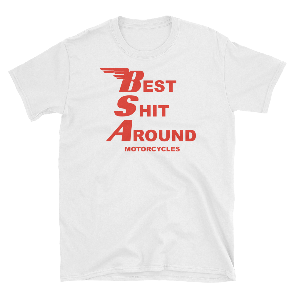 BSA 'Best Shit Around' Motorcycles White T Shirt