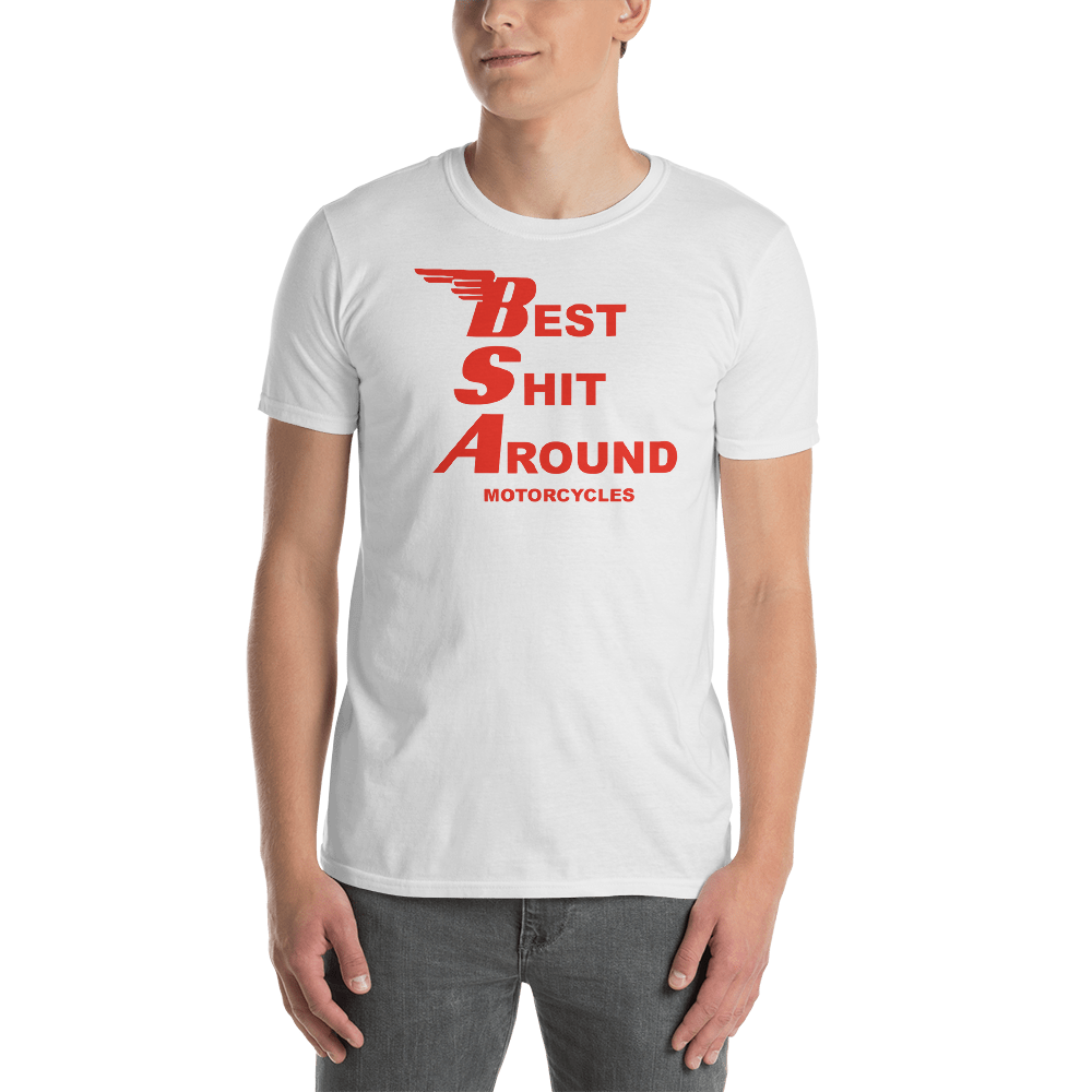 BSA 'Best Shit Around' Motorcycles White T Shirt