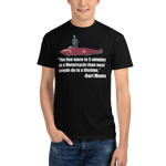 Burt Munro Motorcycle Quote Black T Shirt