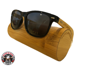 RBR Round Lens Rayban Style Sunglasses with Laser Printed Bamboo Arms