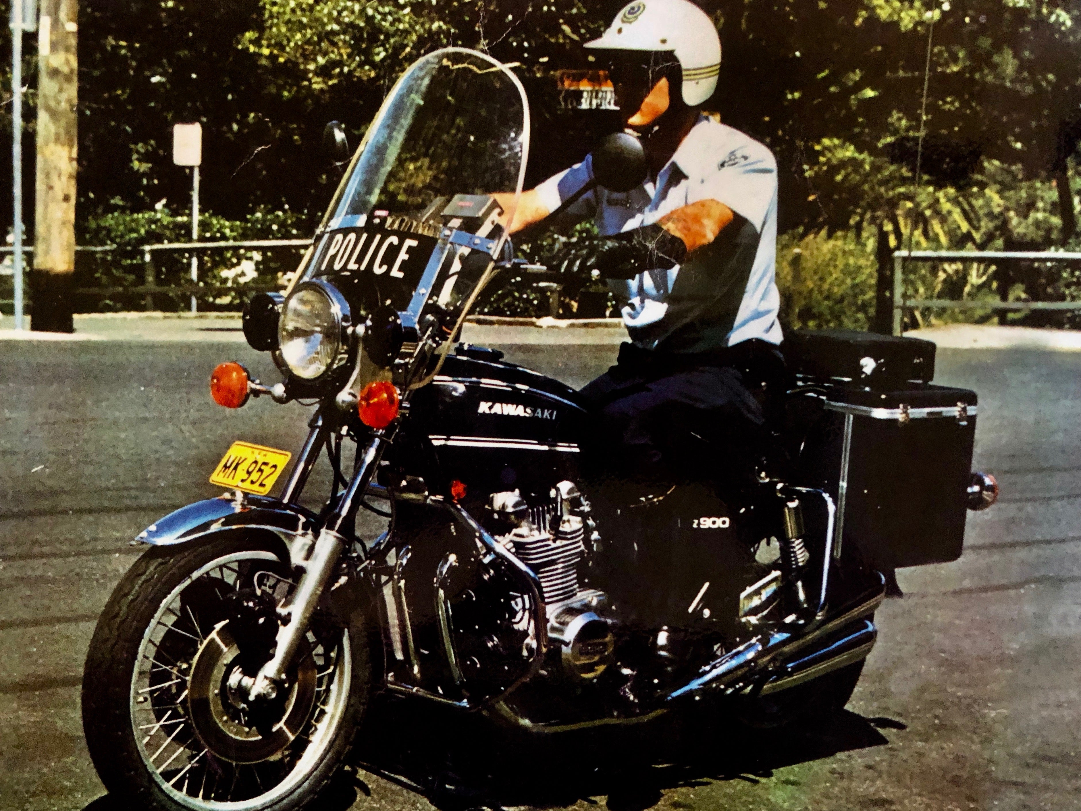 1970's Kawasaki Z900 NSW Police Bike A3 Laminated Poster