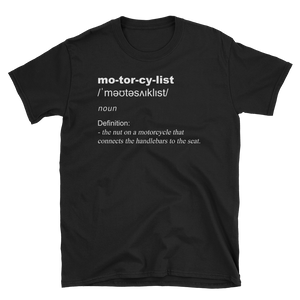 Motorcylist Definition Black T Shirt