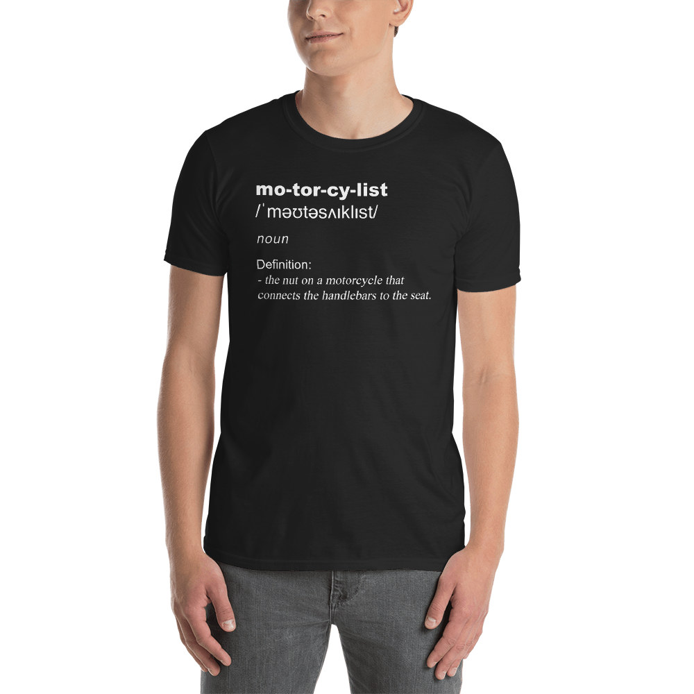 Motorcylist Definition Black T Shirt