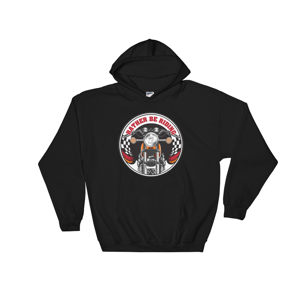 Rather Be Riding Orginal Logo Black Hoodie