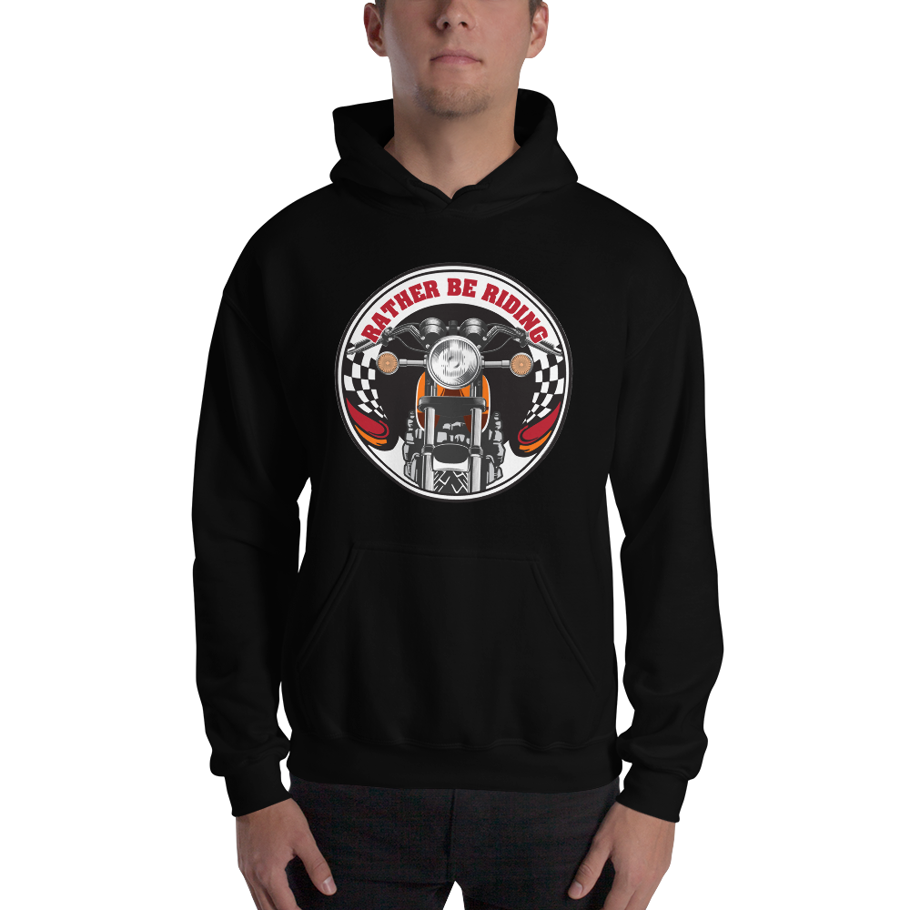 Rather Be Riding Orginal Logo Black Hoodie