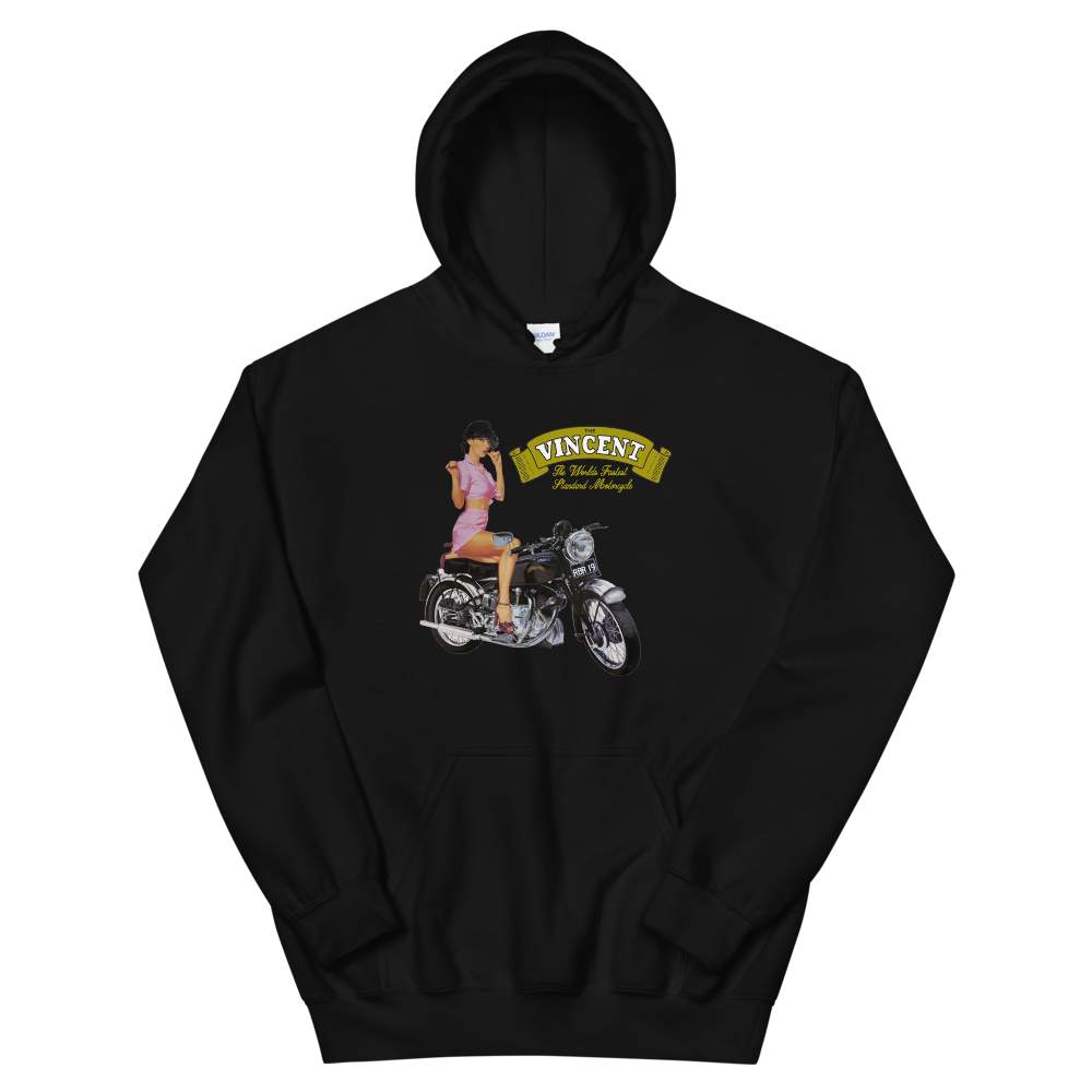 Vincent 'The Worlds Fastest Standard Motorcycle' Black Hoodie