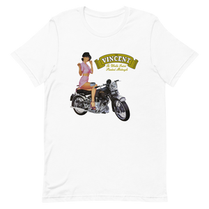 Vincent 'The Worlds Fastest Standard Motorcycle' White T Shirt