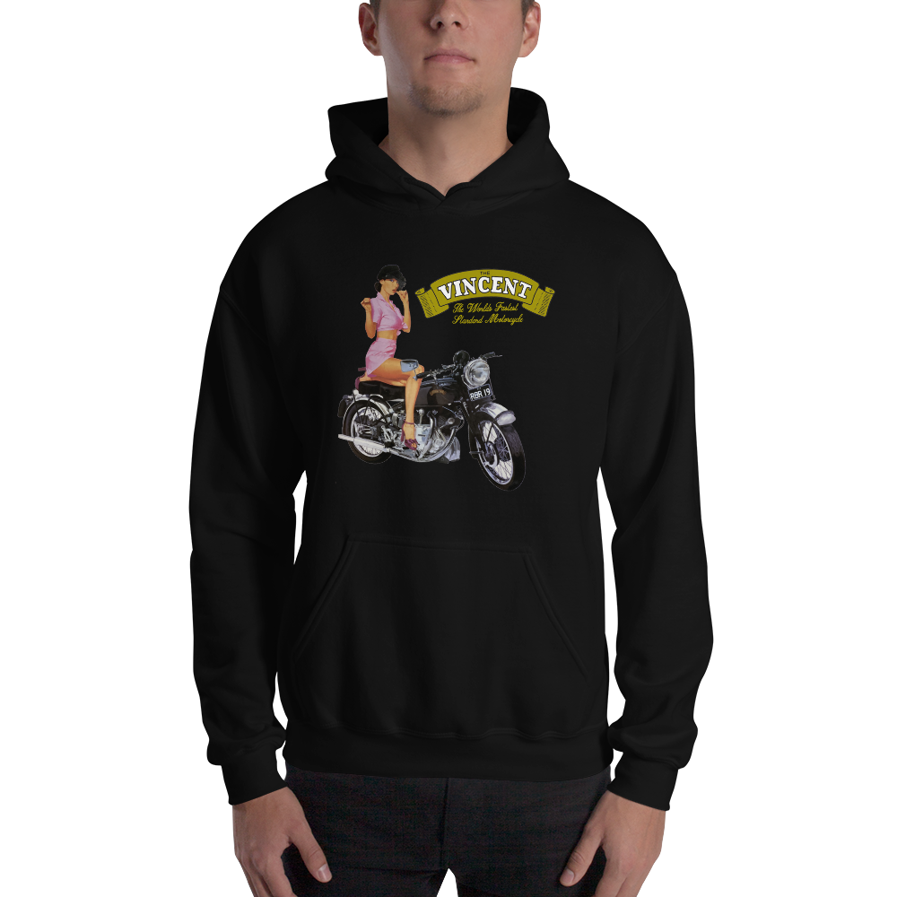Vincent 'The Worlds Fastest Standard Motorcycle' Black Hoodie