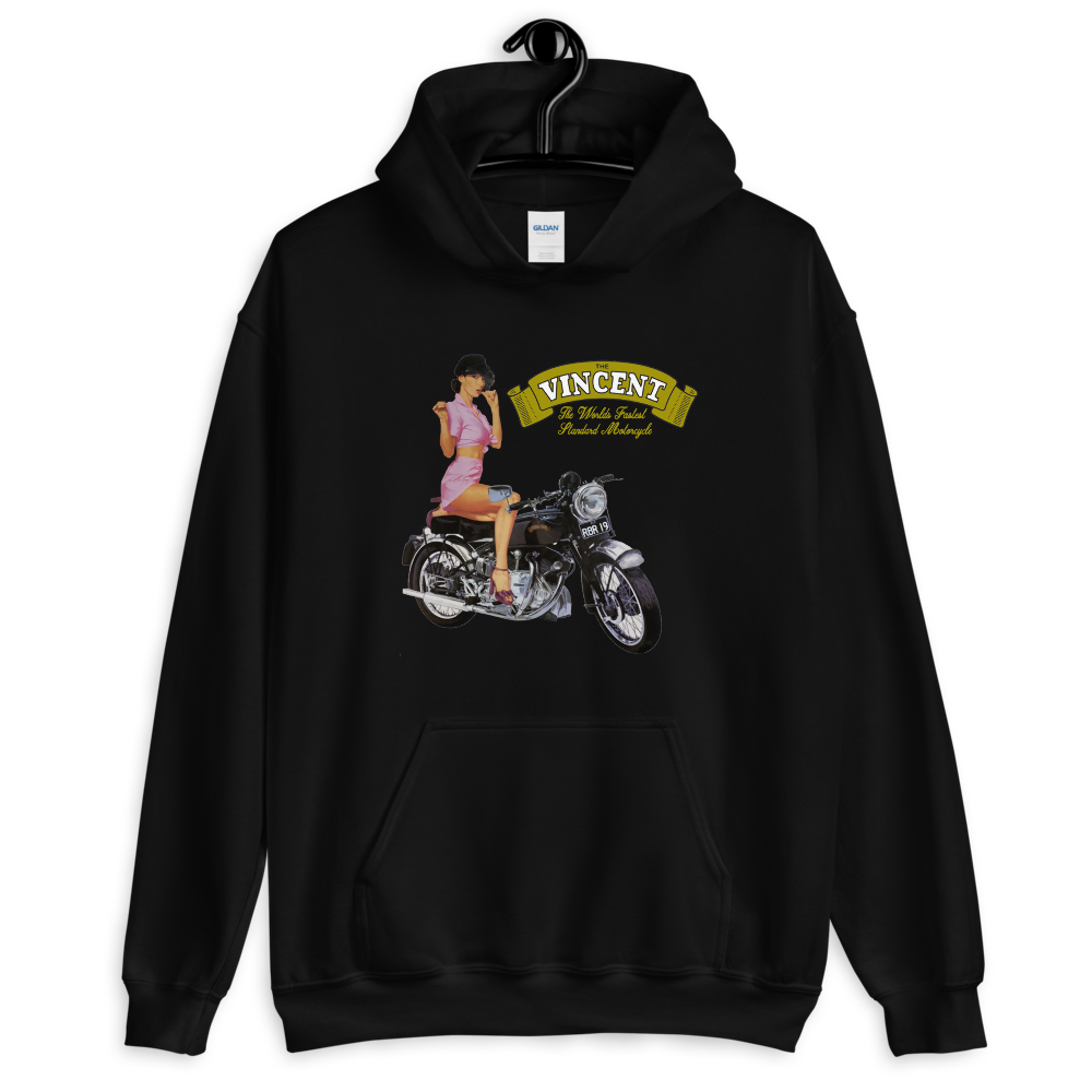 Vincent 'The Worlds Fastest Standard Motorcycle' Black Hoodie