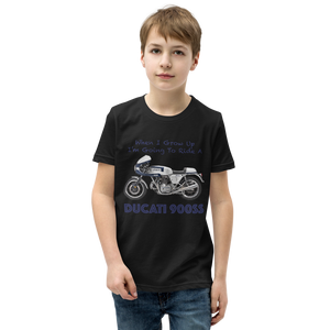 'When I Grow Up' Ducati 900SS Kids Black T Shirt