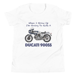 'When I Grow Up' Ducati 900SS Kids White T Shirt