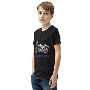 'When I Grow Up' Ducati 900SS Kids Black T Shirt