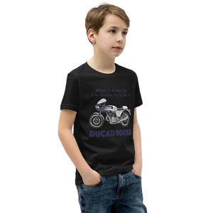'When I Grow Up' Ducati 900SS Kids Black T Shirt