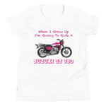 'When I Grow Up' Suzuki GT750 Kids White T Shirt